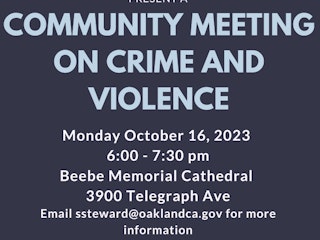 Dan Kalb Community Meeting on Crime and Violence