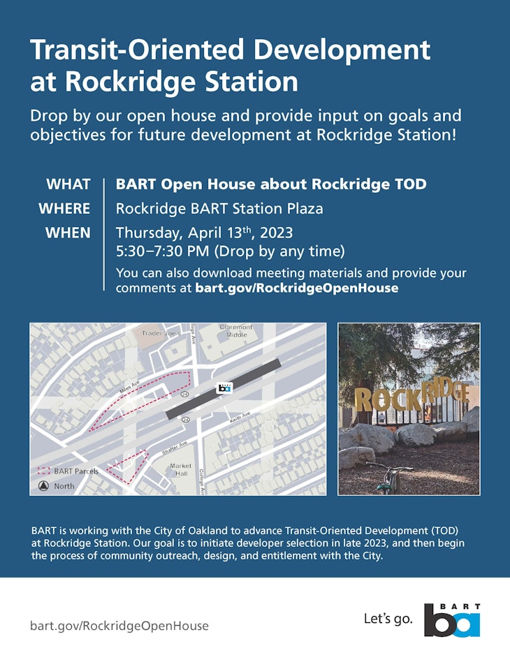 Rockridge TOD Meeting Flyer