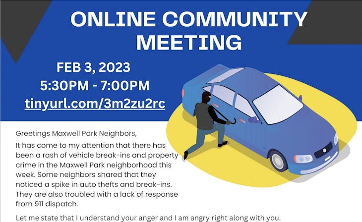 Online Community Meeting Flyer