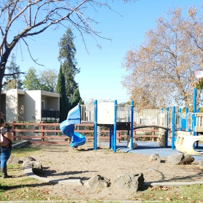 Pre-construction photo of playground