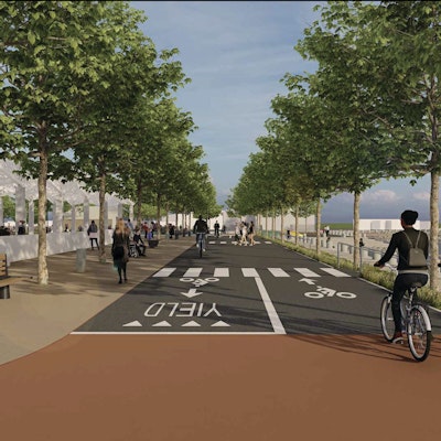 rendering of Bay Trail and promenade
