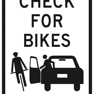 check for bikes regulatory sign