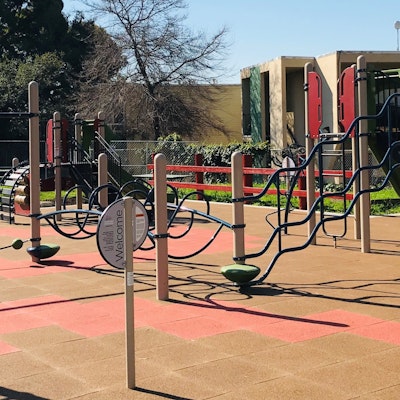Finished playground with accessible play surface