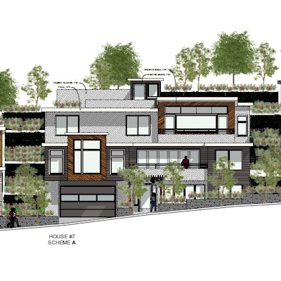 Viewcrest Townhomes proposed front elevations