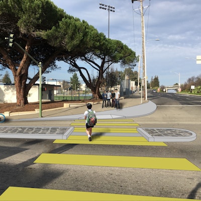 Photosimulation of project improvements at Park Boulevard and MacArthur Boulevard