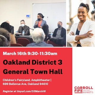 Flier for March 16th town hall