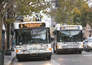 AC Transit buses on Broadway