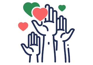Volunteer Icons - Hands with heart