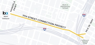 Map of Project: 7th Street Connection Project
