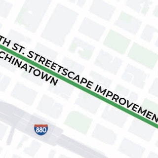 Map of Project: 8th St. Streetscape Improvements in Chinatown