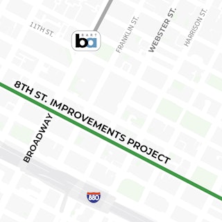 Map of Project: 8th Street Improvements Project