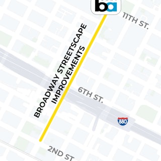 Map of Project: Broadway Streetscape Improvements
