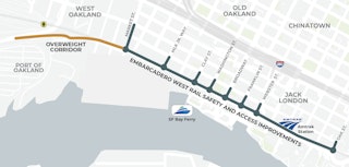 Map of Project: Embarcadero West Rail Safety and Access Improvements