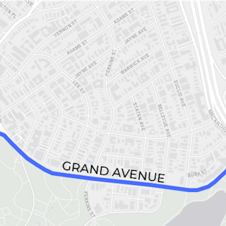 Map of Project: Grand Avenue Complete Streets Paving Project (Broadway to Elwood)
