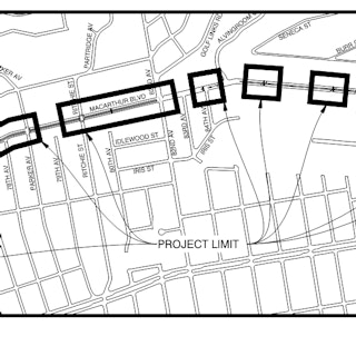Map of Project: Macarthur Boulevard Pedestrian Improvements