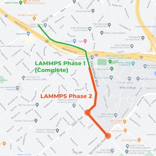Map of Project: Laurel Access to Mills, Maxwell Park and Seminary (LAMMPS) - Phase 2