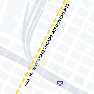 Map of Project: Martin Luther King, Jr. Way Streetscape Improvements