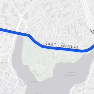 Map of Project: Grand Avenue Complete Streets Paving Project (Broadway to MacArthur)