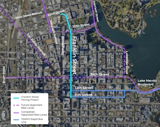 Map of Project: Franklin Street Paving Project